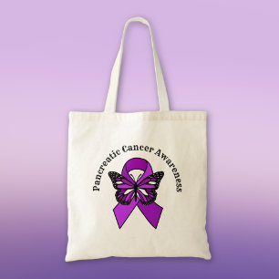 Tote Bag Sensibilisation au cancer du pancréas Papillon