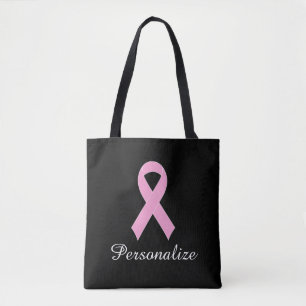 Tote Bag Sensibilisation au cancer du sein au ruban rose