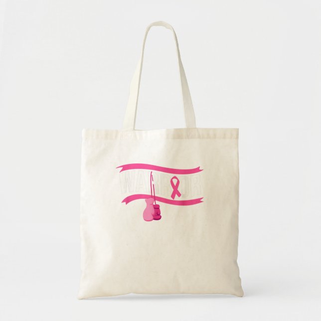 Tote Bag Sensibilisation au cancer du sein du guerrier (Devant)