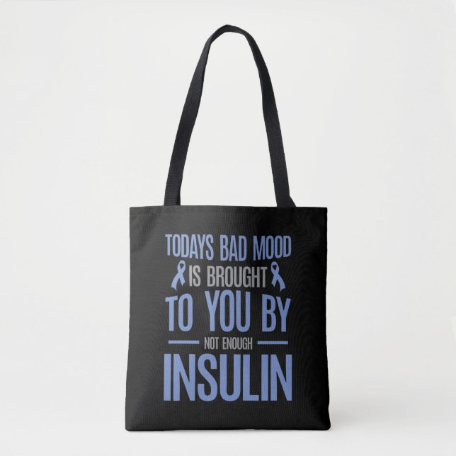 Tote Bag Sensibilisation au diabète Insuline Guerrier Diabé (Devant)