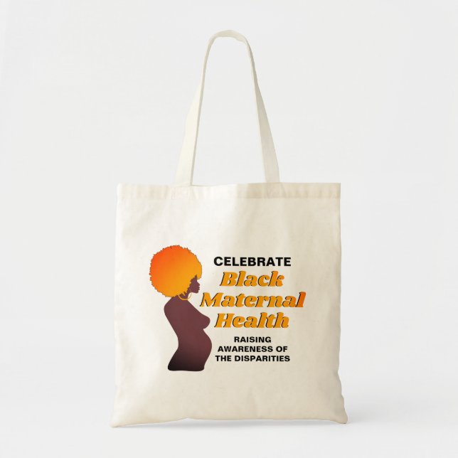 Tote Bag Sensibilisation SANTÉ MATERNELLE NOIRE (Devant)