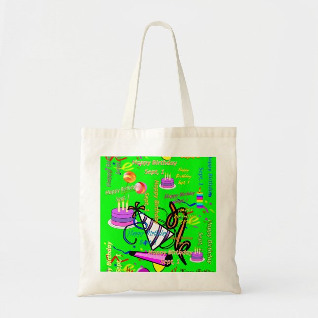 Tote Bag sept, 1 anniversaire de enfant (Devant)
