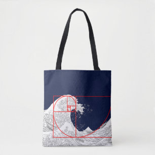 Tote Bag Séquence Fibonacci et la Grande Vague