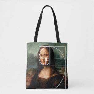 Tote Bag Séquence Leonardo da Vinci Mona Lisa Fibonacci