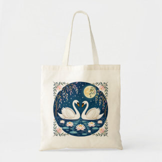 Tote Bag Sérénade du cygne au clair de lune