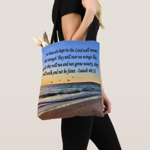 TOTE BAG SERENE ISAIAH 40:31 CONCEPTION DE SCRIPTURE