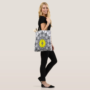 Tote Bag Sérénité en fleur - Page de coloration réfléchie