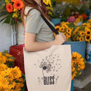Tote Bag Sérénité Stylée Pissenlit Bienheureux
