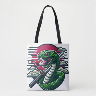 Tote Bag Serpent vert