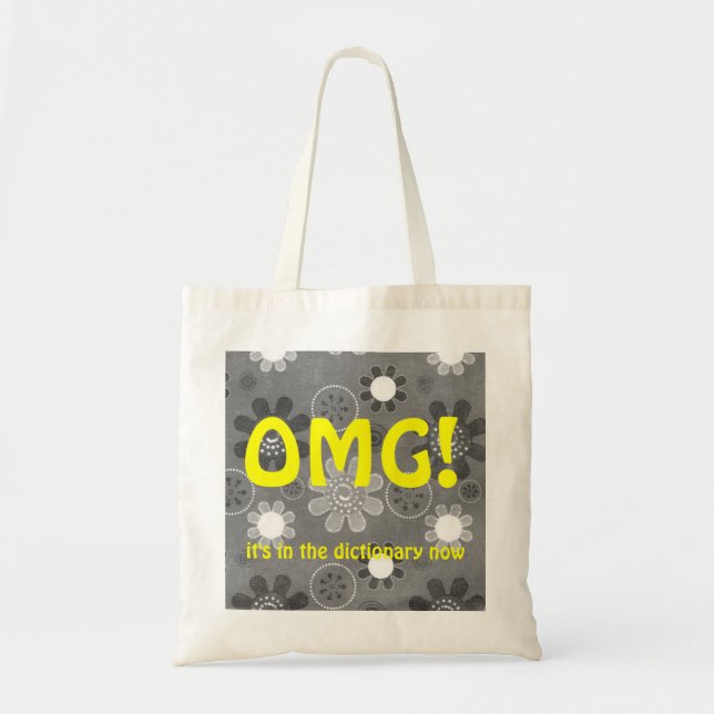 Tote Bag Service de mini-messages de l'anglais d'OMG (Devant)