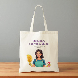 Tote Bag Service De Nettoyage De Maison Femme Moderne Rose