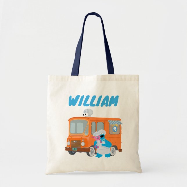 Tote Bag Sesame Street Cookie Monster Food Truck (Devant)