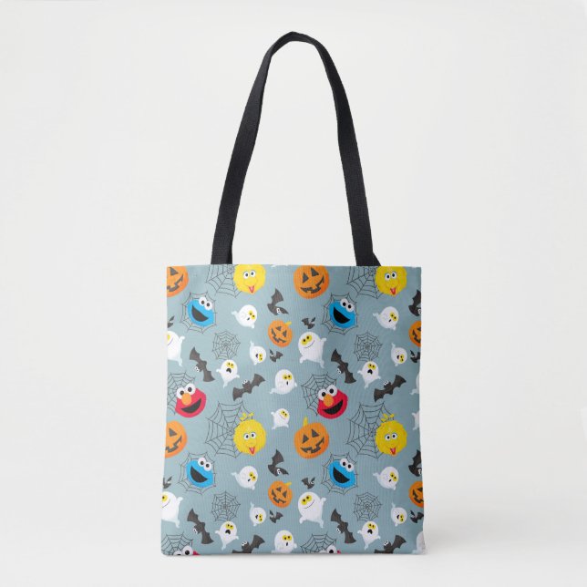 Tote Bag Sesame Street Cute Motif Halloween (Devant)