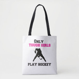 Tote Bag Seules Les Filles Dures Jouent Au Hockey