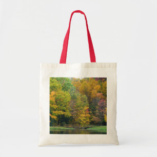 Tote Bag Seven Springs Fall Bridge II Autumn Paysage