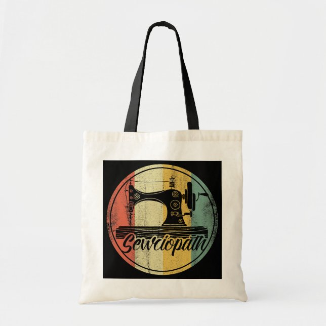 Tote Bag Sewciopath coudre amour Seamstress Embroder (Devant)
