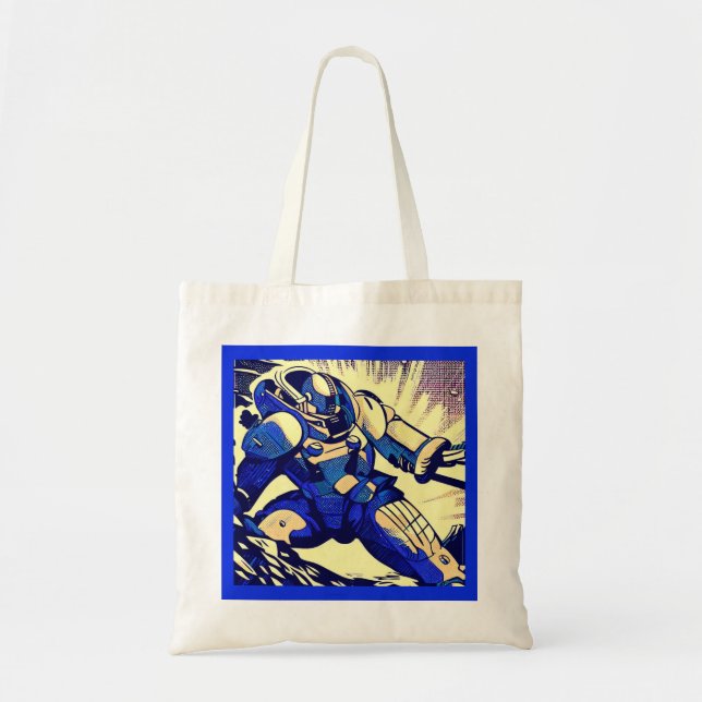 Tote Bag SF - Héros Anime Woodcut 4 (Devant)