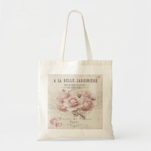 Tote Bag shabby chic, rustique, vintage, floral, collage, p