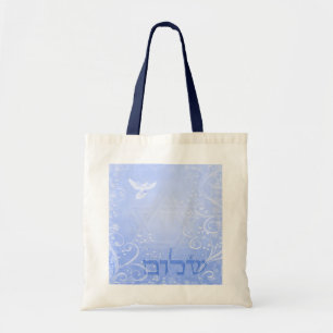 Tote Bag Shalom Dove Bleu Swirl