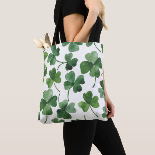 Tote Bag Shamrock aquarelle
