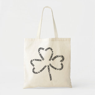 Tote Bag Shamrock de texte Trombone
