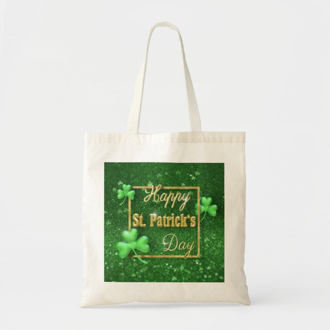 Tote Bag Shamrock d'or de la Saint-Patrick (Devant)
