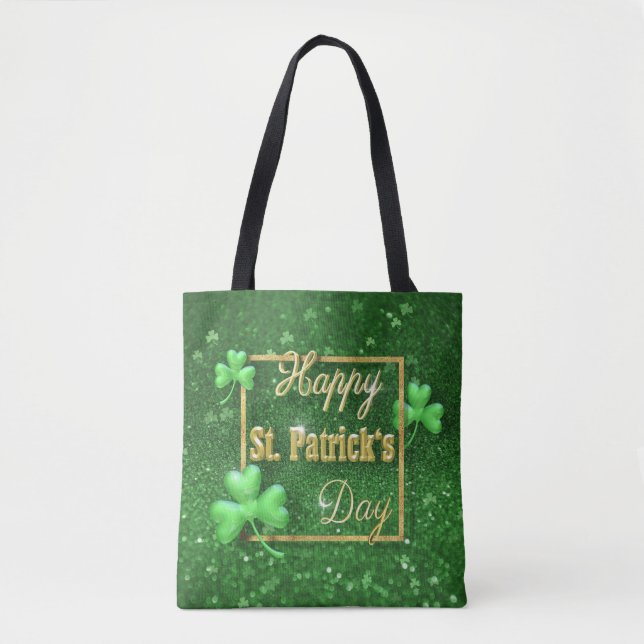 Tote Bag Shamrock d'or de la Saint-Patrick (Devant)