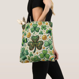 Tote Bag Shamrock irlandais et Gold St. Patrick's Day