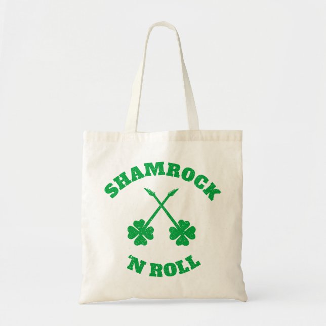 Tote Bag Shamrock 'n Roll Grunge (Devant)