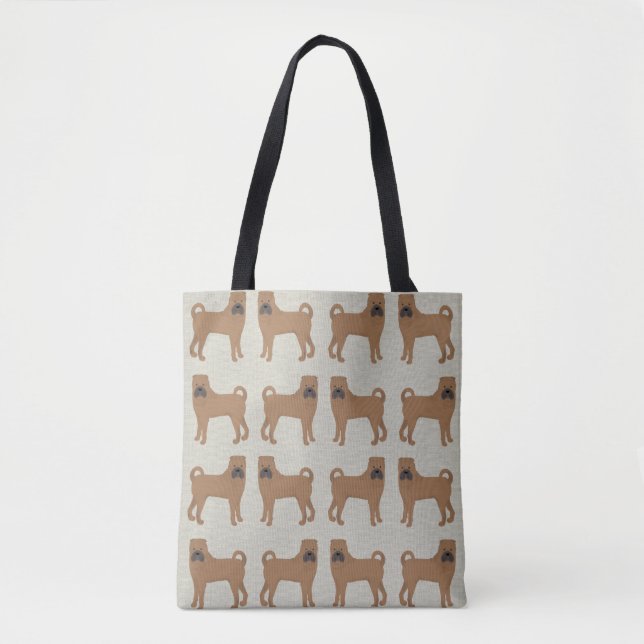 Tote Bag Shar Pei Allover Fourre-tout (Devant)