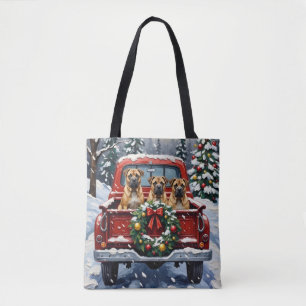 Tote Bag Shar Pei Noël Camion Rouge Fêtes