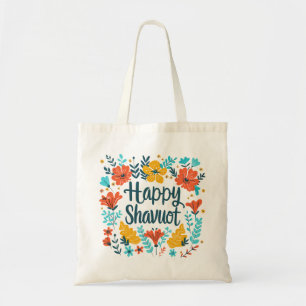 Tote Bag Shavuot - Bonne fête de Shavuot avec fleurs