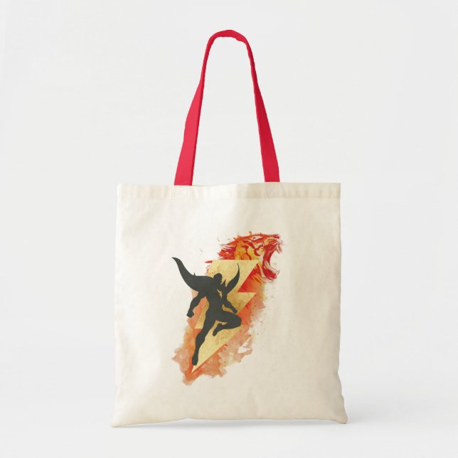 Tote Bag SHAZAM ! | Shazam Tiger & Lightning Graphic (Devant)