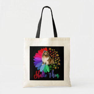 Tote Bag Sheltie Maman A Half Sunflower Sheltie Amoureux de