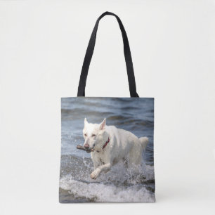 Tote Bag Shepard allemand blanc sur le lac George