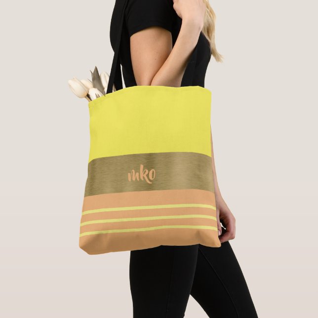 Tote Bag Sherbet à l'orange et au citron (De près)