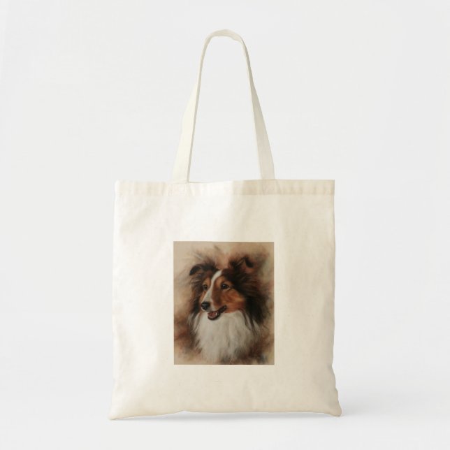 Tote Bag Shetland Sheepdog Sheltie souriant (Devant)