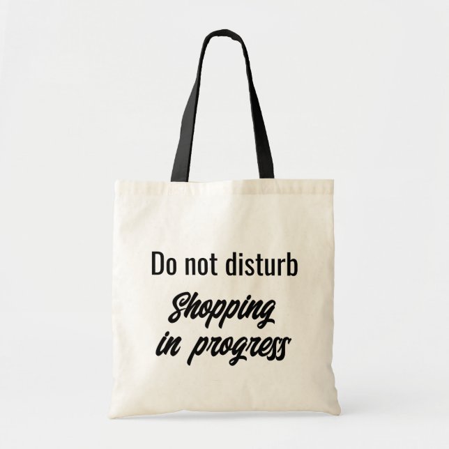 Tote Bag Shopaholic Plaisanterie drôle Dire Typographie (Devant)
