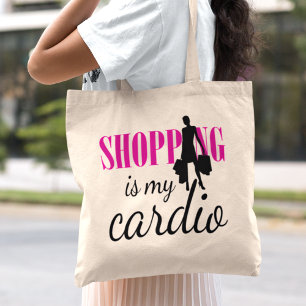 Tote Bag Shopping Est Mon Cardio Graphic Print (v1)