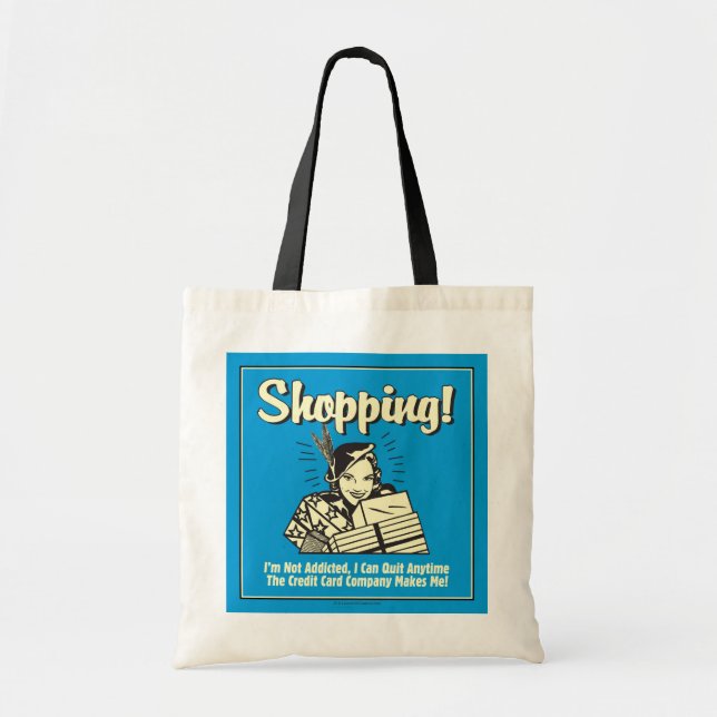 Tote Bag Shopping : Je ne suis pas accro (Devant)