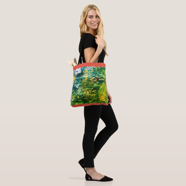 Tote Bag Shoulder Fourre-tout "Green Meadow" (Sur le modèle)