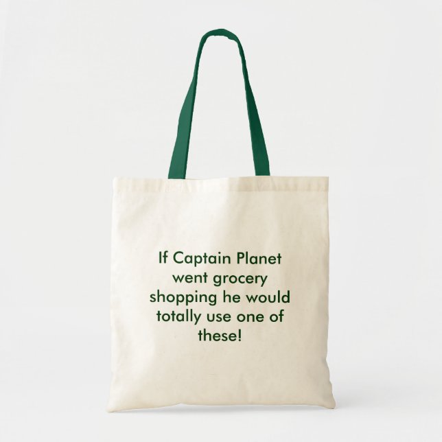 Tote Bag Si capitaine Planet allait épicerie il woul… (Devant)