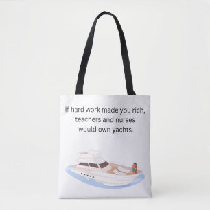 Tote Bag Si le travail dur vous rendait riche