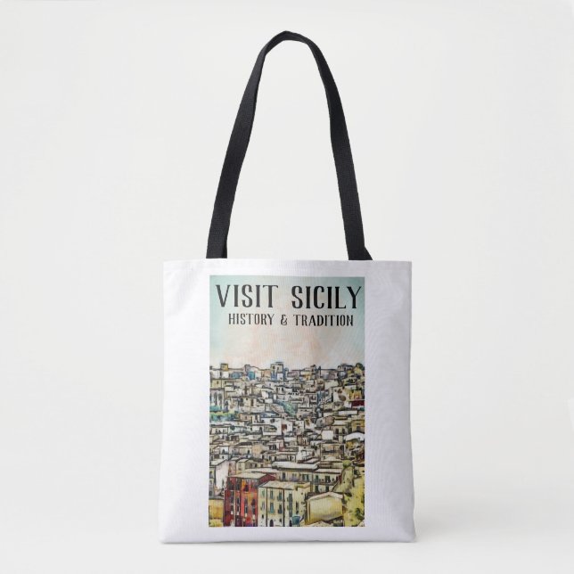 Tote Bag Sicile - HISTOIRE ET TRADITION (Devant)