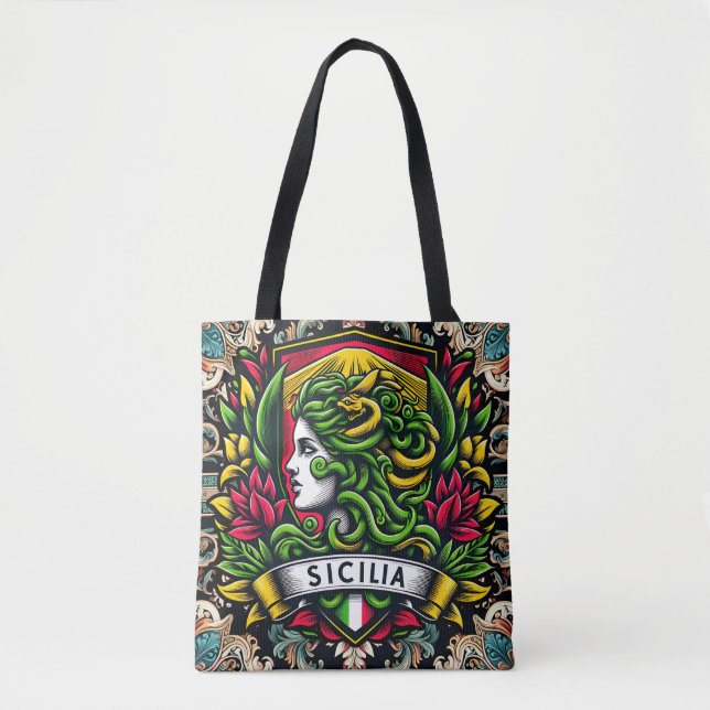 Tote Bag Sicile Sicile Sicile Fourre-tout (Devant)