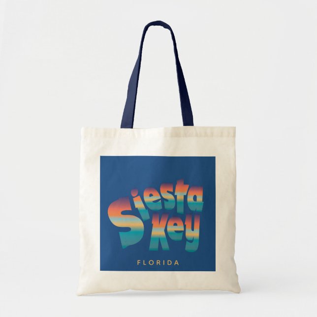 Tote Bag Siesta Key Florida aux couleurs du coucher de sole (Devant)