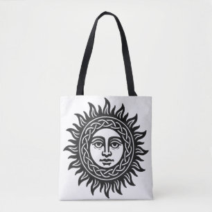 Tote Bag Sigil du Visage Solaire – Emblème du Soleil Noir
