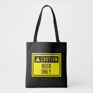 Tote Bag Signal de bières de prudence uniquement