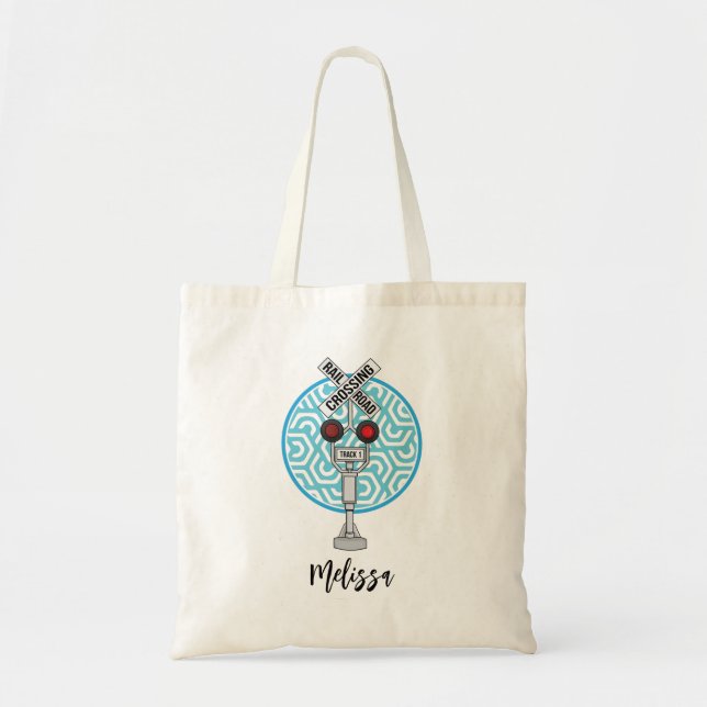 Tote Bag Signal de franchissement ferroviaire personnalisé (Devant)