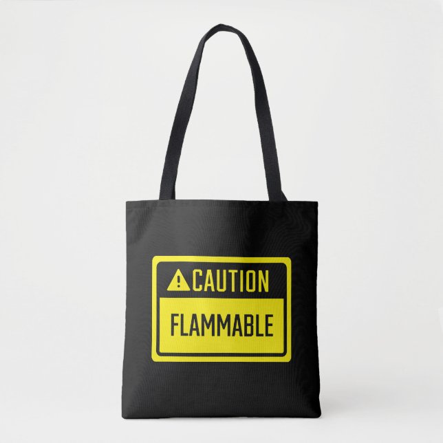Tote Bag Signal inflammable de prudence (Devant)